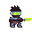Ithemba sprite in a combat action.