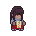 Miko sprite in a combat action.