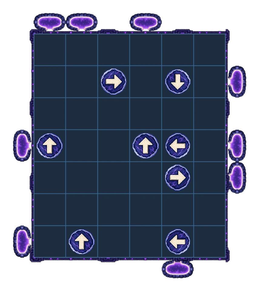 A MythGates board with runes and portals in an early stage.