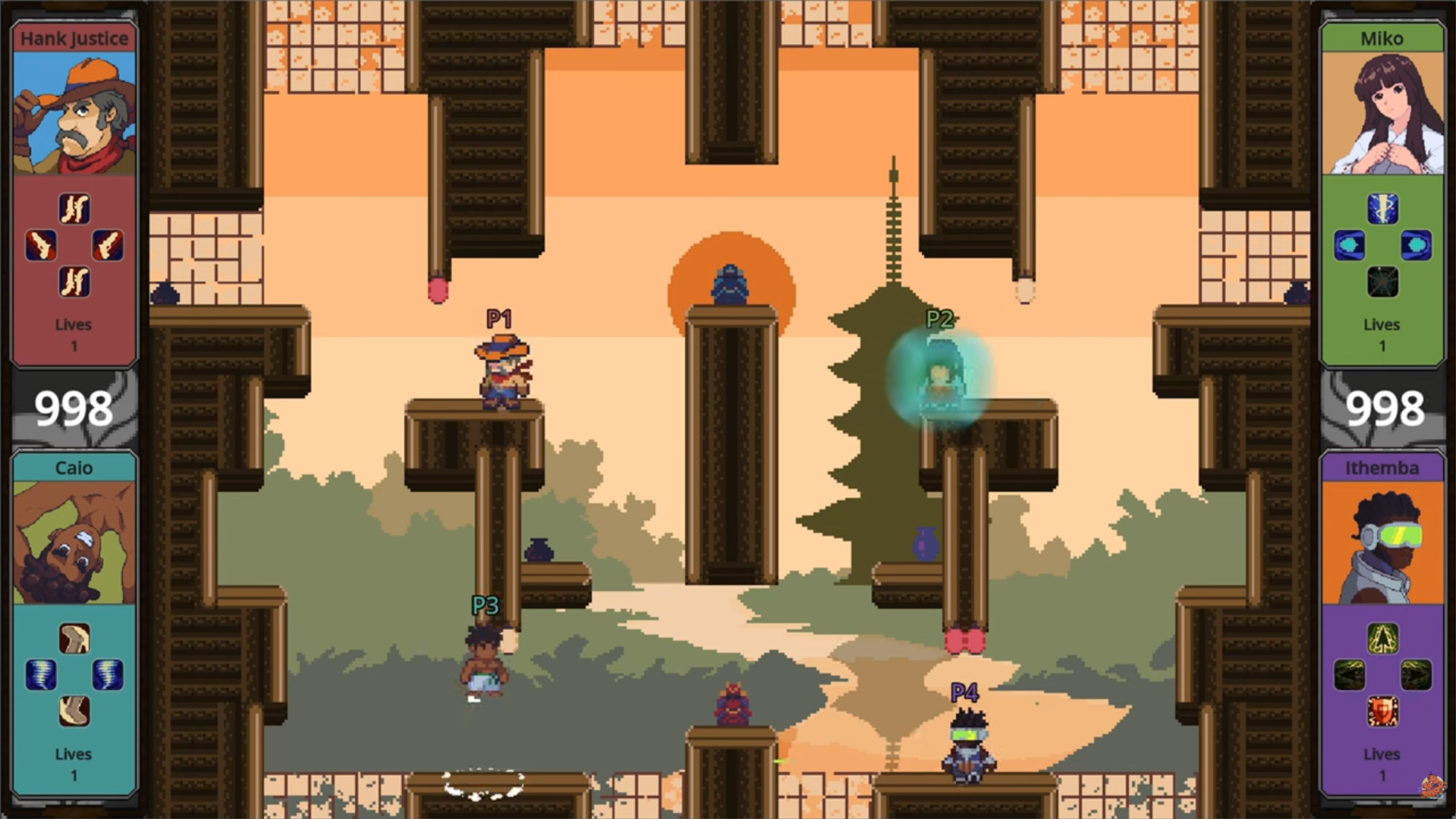 Kiragawa Shrine arena in Japan, with platforms before a shrine.